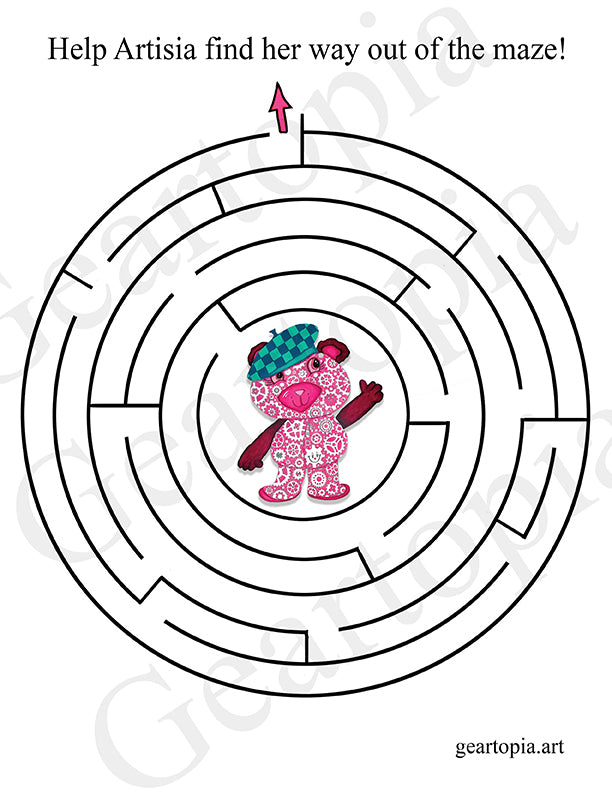 FREE Digital Download Artisia Maze Activity Sheet