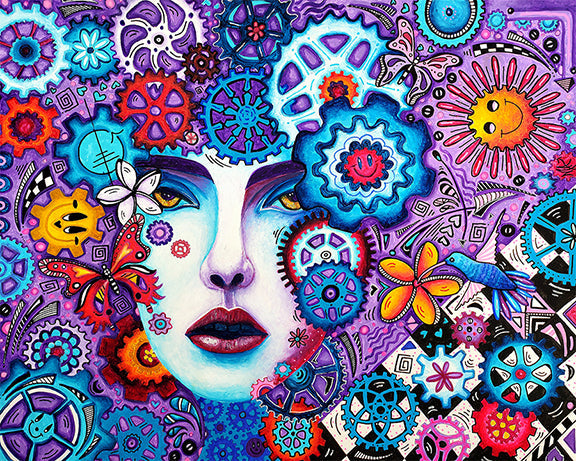 Exploring the "Finding New Direction" Doodle Gears Painting and the Enlightenment Symbol