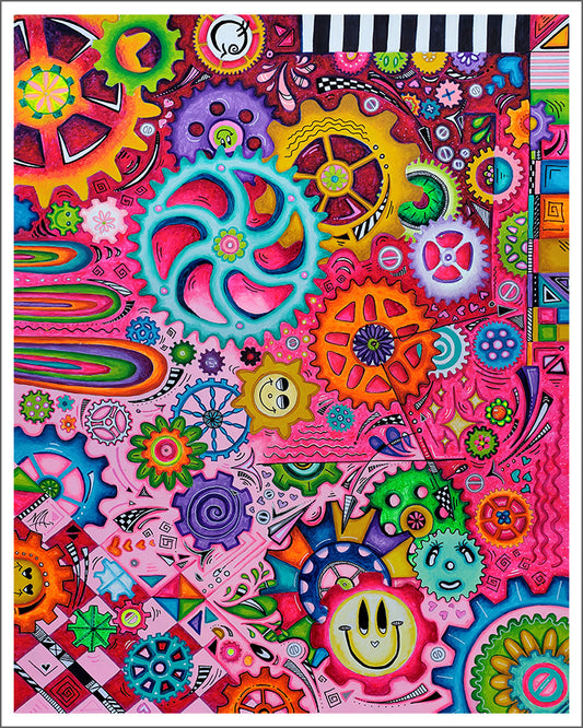"A New Direction"Abstract Gear Art Limited Edition Prints