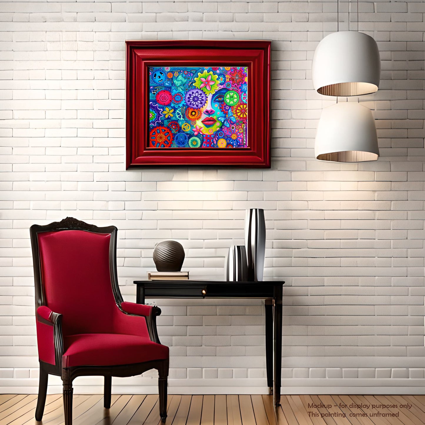 "Your Power Lies Within" Original THE AGE OF WOMEN Doodle Gears Painting